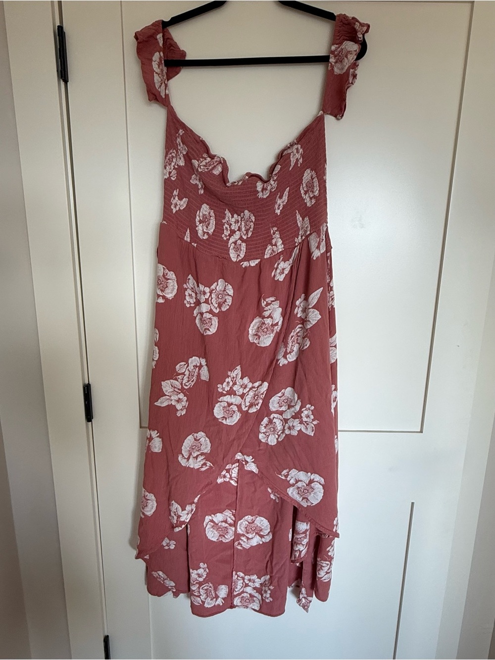Wrangler retro Rose-Pink Floral High-Low Sundress